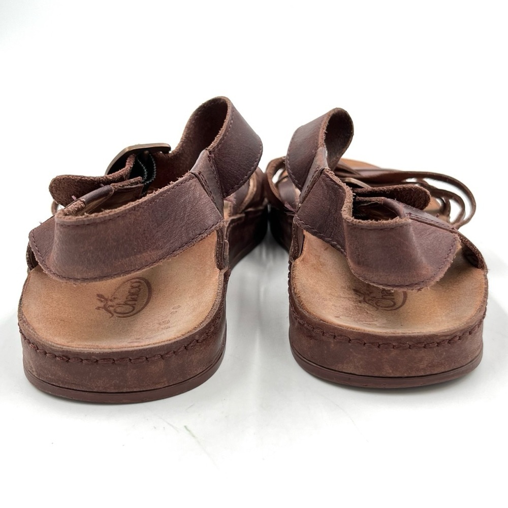 Chaco Fallon Java Brown Leather Strappy Sandals W… - image 7